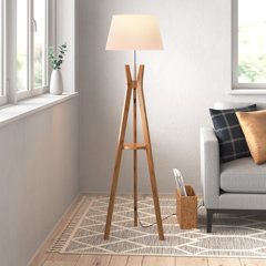 Lodge style outlet floor lamps